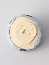 林友加 志野ぐい呑み a(白/グレー 縦縞)箱付き