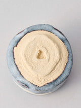 林友加 志野ぐい呑み_b(白/グレー 横縞)箱付き