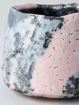 林友加 志野茶碗 a(ピンク グレー)箱付き