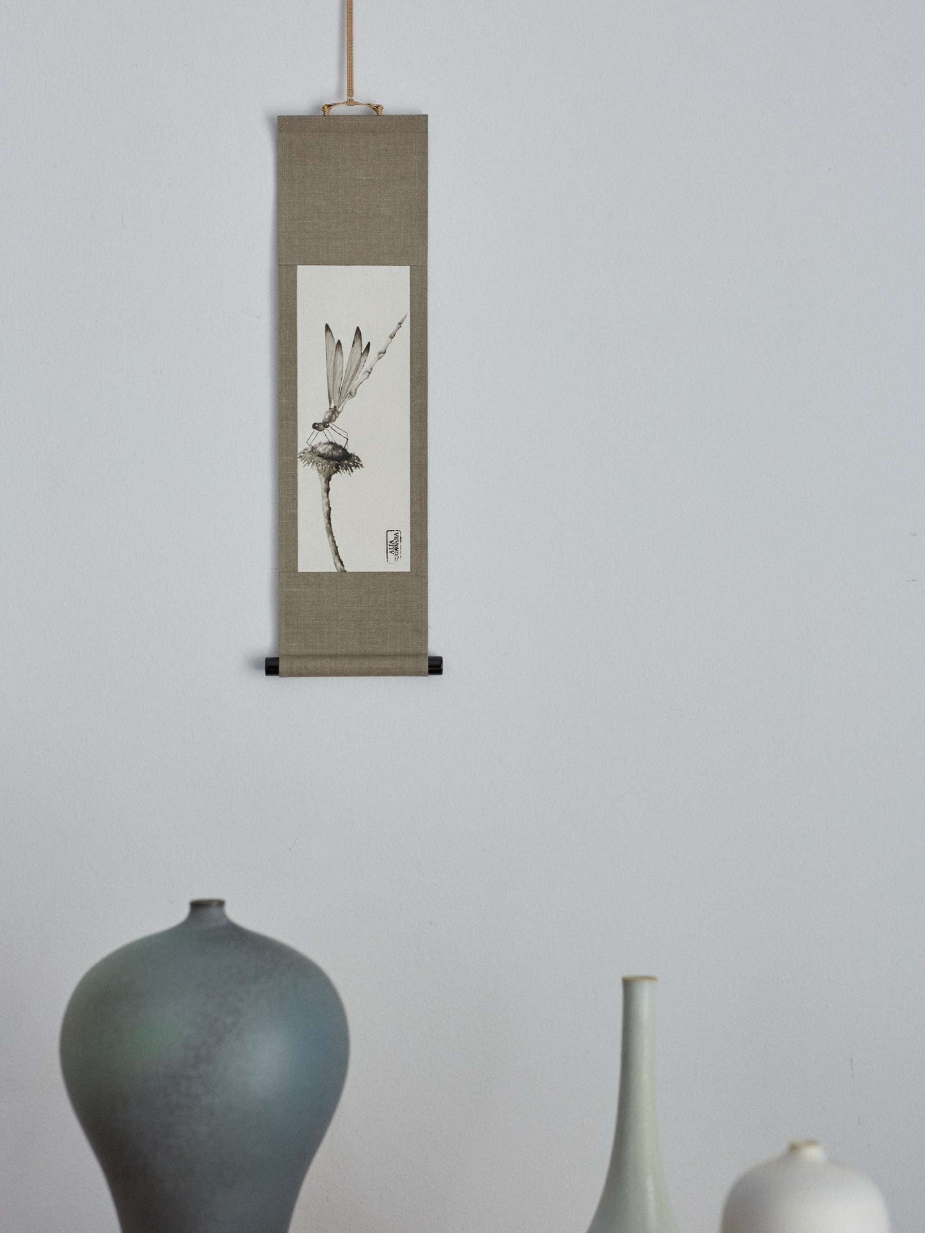 菅原ありあ｜ Alia Sugawara 墨絵アート ミニ掛軸《Light Touch