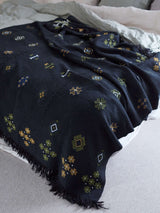 ハンドメイドブランケット Black 3PANEL