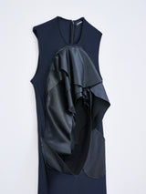 Swirl Sculpture summer gown ブラックロングドレス