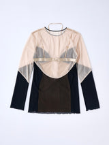 Switching Sheer Tops シアートップス