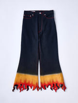 FLAME DENIM PANTS / Black フレイムデニムパンツ
