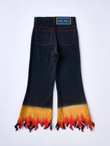 FLAME DENIM PANTS / Black フレイムデニムパンツ