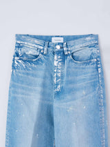 THE CROP JEAN TROUSERS #GINTSUGI BLUE