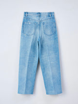 THE CROP JEAN TROUSERS #GINTSUGI BLUE