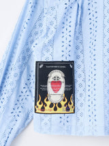 FRILL SHORT SHIRT / Blue ショート丈フリルシャツ