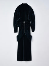 X Combinaison Xコルセット付きベロアマキシドレス