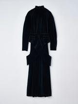 X Combinaison Xコルセット付きベロアマキシドレス