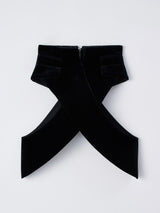 X Combinaison Xコルセット付きベロアマキシドレス