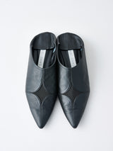 Shoes "SEA" BLACK バブーシュシューズ