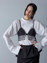 beads fringe bra Black ビーズフリンジブラトップ