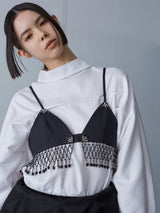 beads fringe bra Black ビーズフリンジブラトップ
