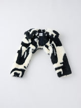 Jaquard fur shore borero エコファーボアボレロ
