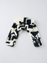 Jaquard fur shore borero エコファーボアボレロ