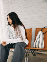 STRIPE MARKET BAG MEDIUM ニットバッグ