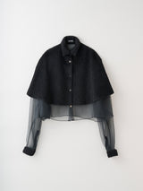 alpaca air-organza boxy blouse アルパカ×オーガンザ ボクシーブラウス