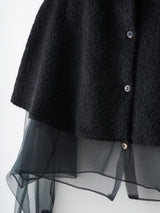 alpaca air-organza boxy blouse アルパカ×オーガンザ ボクシーブラウス