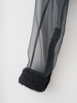 alpaca air-organza boxy blouse アルパカ×オーガンザ ボクシーブラウス