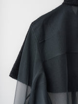 alpaca air-organza boxy blouse アルパカ×オーガンザ ボクシーブラウス