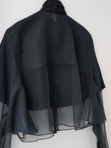 alpaca air-organza boxy blouse アルパカ×オーガンザ ボクシーブラウス