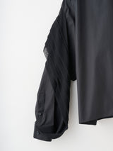 swirled-sleeve boxy blouse スウェルドスリーブボクシーブラウス