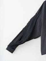 swirled-sleeve boxy blouse スウェルドスリーブボクシーブラウス