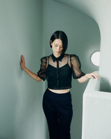 リサイクルチュールブラウス