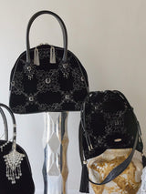 palace tiles quilted drawstring bag ビジュー巾着バッグ