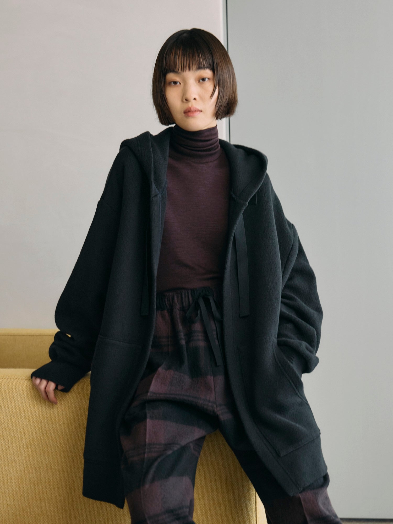 えだまめ　ポステレガント　コットンカシミヤニットフーディ POSTELEGANT（ポステレガント）COTTON CASHMERE KNIT HOODIE