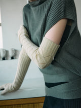 LACE GLOVES IN WOOL ウールレースニットロンググローブ
