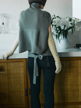 BONDAGE HIGH-NECK VEST IN WOOL ボンデージハイネックニットベスト