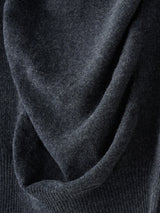 GATHERED WIDE-NECK TOP IN WOOL ギャザードボートネックニットトップ