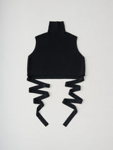 BONDAGE HIGH-NECK VEST IN WOOL ボンデージハイネックニットベスト