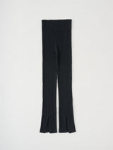 RIBBED FLARE TROUSER IN WOOL ウールリブニットフレアパンツ