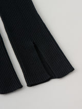 RIBBED FLARE TROUSER IN WOOL ウールリブニットフレアパンツ