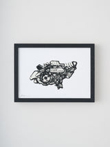 平野千明 《KONLAD TYPE : SHIBUYA JUNK 01 》原画(額装付き)