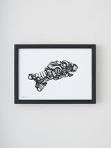 平野千明 《KONLAD TYPE : SHIBUYA JUNK 02》原画(額装付き)