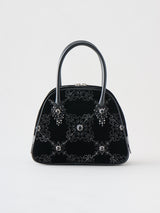 palace tiles velvet hand bag ビジューハンドバッグ