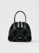 palace tiles velvet hand bag ビジューハンドバッグ