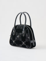palace tiles velvet hand bag ビジューハンドバッグ