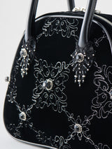 palace tiles velvet hand bag ビジューハンドバッグ