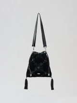 palace tiles quilted drawstring bag ビジュー巾着バッグ