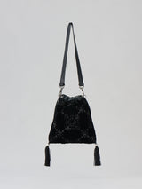 palace tiles quilted drawstring bag ビジュー巾着バッグ