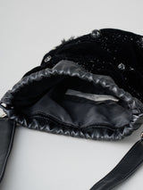 palace tiles quilted drawstring bag ビジュー巾着バッグ