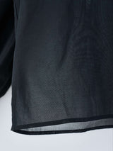 OMOCHI SHOULDER BLOUSE / Black シアーブラウス