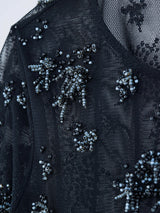 gypsophila embroidery sheer top ビジュー刺繍シアートップ