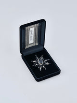 Bijou Flower Pendant Black フラワーモチーフのビジューペンダントトップ