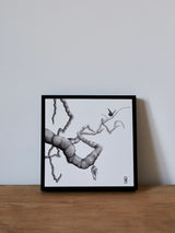 菅原ありあ 墨絵アート《Wet Mirage》